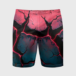 Мужские спортивные шорты Объемные разломы текстура