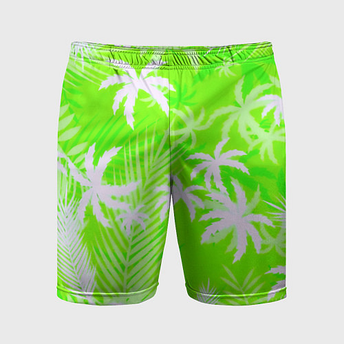Мужские спортивные шорты Кислотные тропики / 3D-принт – фото 1