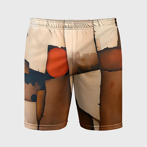 Мужские спортивные шорты Фрагментированная композиция / 3D-принт – фото 1