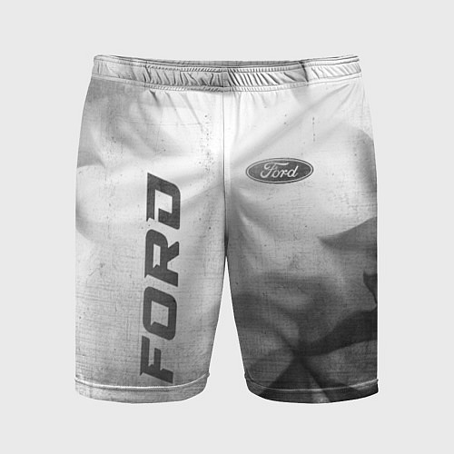 Мужские спортивные шорты Ford - white gradient вертикально / 3D-принт – фото 1