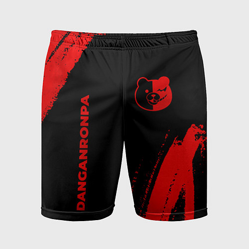 Мужские спортивные шорты Danganronpa - red gradient вертикально / 3D-принт – фото 1