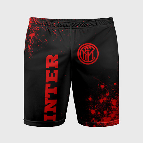 Мужские спортивные шорты Inter - red gradient вертикально / 3D-принт – фото 1