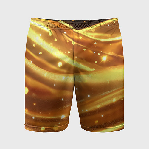 Мужские спортивные шорты Золотая ткань с блестками / 3D-принт – фото 1