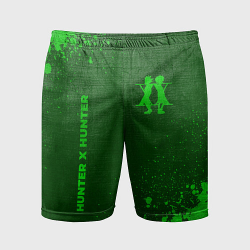 Мужские спортивные шорты Hunter x Hunter - green gradient вертикально / 3D-принт – фото 1