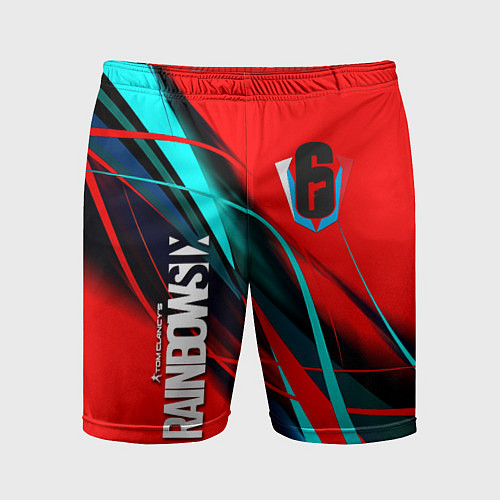 Мужские спортивные шорты Rainbow six геометрия полосы / 3D-принт – фото 1