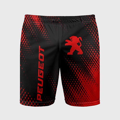Мужские спортивные шорты Peugeot - red gradient вертикально / 3D-принт – фото 1
