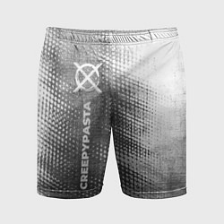 Мужские спортивные шорты CreepyPasta - grey gradient по-вертикали