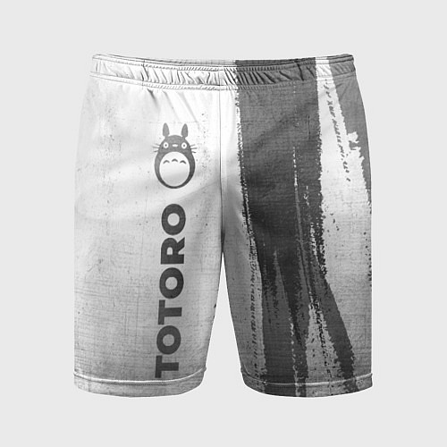 Мужские спортивные шорты Totoro - white gradient по-вертикали / 3D-принт – фото 1