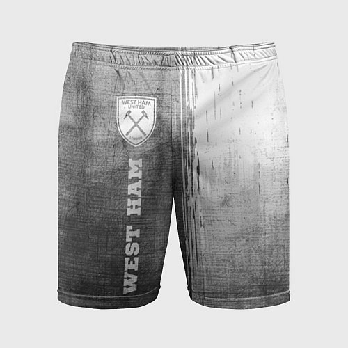 Мужские спортивные шорты West Ham - grey gradient по-вертикали / 3D-принт – фото 1