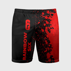 Мужские спортивные шорты Rainbow Six - red gradient по-вертикали