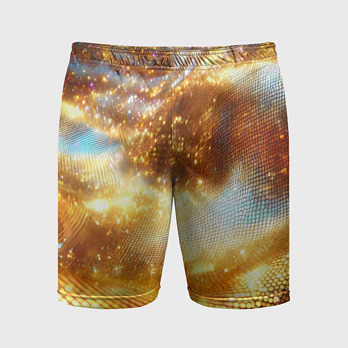 Мужские спортивные шорты Блестящая золотая текстура / 3D-принт – фото 1