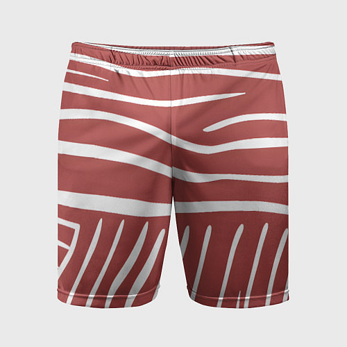 Мужские спортивные шорты Полоски красной зебры / 3D-принт – фото 1