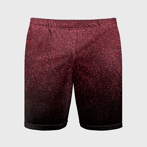 Мужские спортивные шорты Амарантовый градиент крошка / 3D-принт – фото 1
