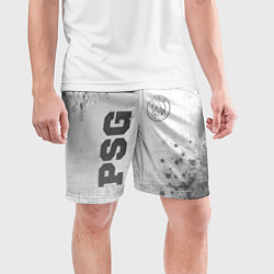 Шорты спортивные мужские PSG - white gradient вертикально, цвет: 3D-принт — фото 2