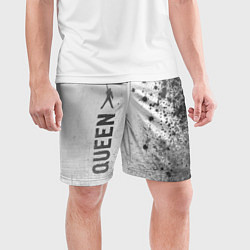Шорты спортивные мужские Queen - white gradient по-вертикали, цвет: 3D-принт — фото 2