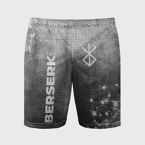 Мужские спортивные шорты Berserk - grey gradient вертикально / 3D-принт – фото 1