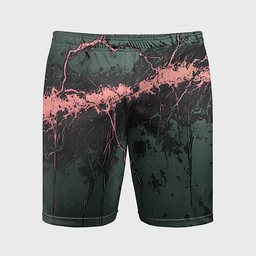 Мужские спортивные шорты Гранж потертая текстура / 3D-принт – фото 1