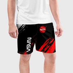 Шорты спортивные мужские Nasa краски текстура, цвет: 3D-принт — фото 2