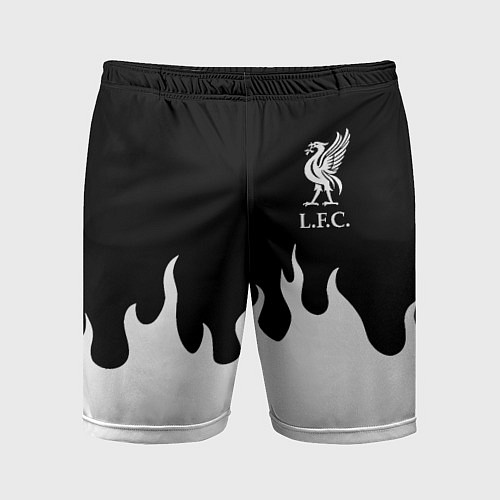 Мужские спортивные шорты Liverpool белый огонь / 3D-принт – фото 1