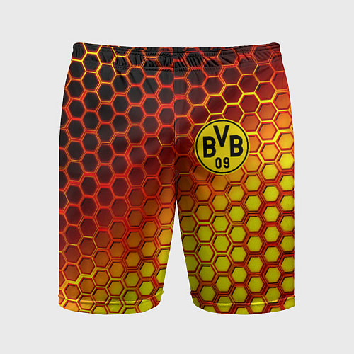 Мужские спортивные шорты Borussia металлические соты / 3D-принт – фото 1