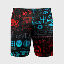Мужские спортивные шорты Twenty one pilots rock pattern