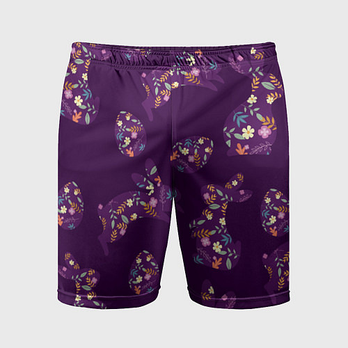 Мужские спортивные шорты Кролики и яйца / 3D-принт – фото 1