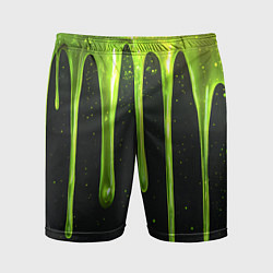 Мужские спортивные шорты Слизь зеленая текстура