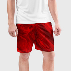 Шорты спортивные мужские Красный камень абстракция, цвет: 3D-принт — фото 2