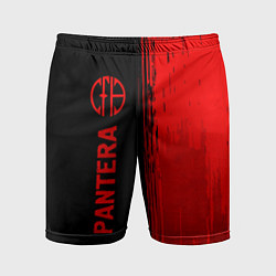 Шорты спортивные мужские Pantera - red gradient по-вертикали, цвет: 3D-принт
