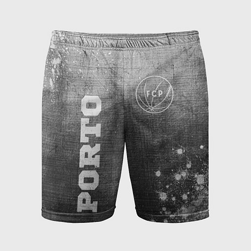 Мужские спортивные шорты Porto - grey gradient вертикально / 3D-принт – фото 1