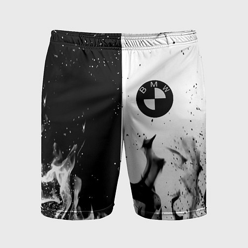 Мужские спортивные шорты BMW black fire / 3D-принт – фото 1