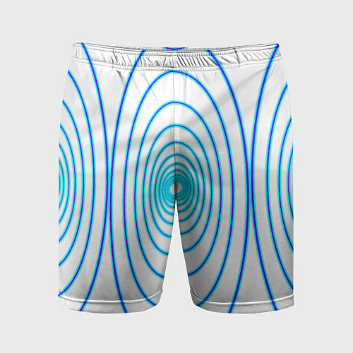 Мужские спортивные шорты Овалы с свечением / 3D-принт – фото 1