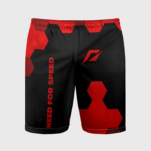 Мужские спортивные шорты Need for Speed - red gradient вертикально / 3D-принт – фото 1