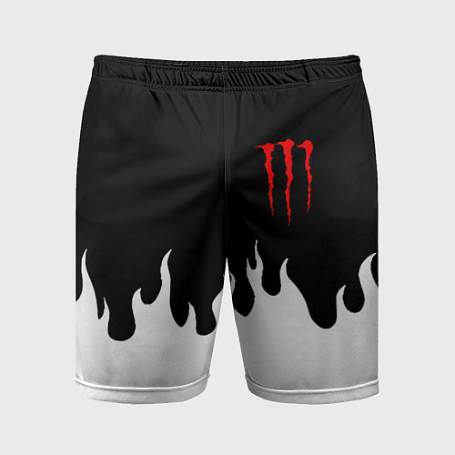 Мужские спортивные шорты Monster energy red logo / 3D-принт – фото 1