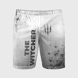 Шорты спортивные мужские The Witcher - white gradient вертикально, цвет: 3D-принт