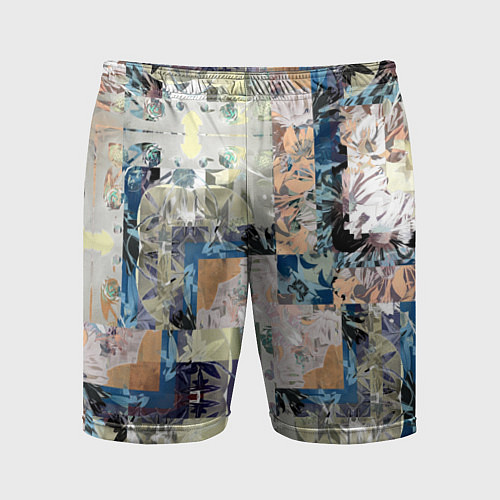 Мужские спортивные шорты Цветочная геометрическая абстракция / 3D-принт – фото 1