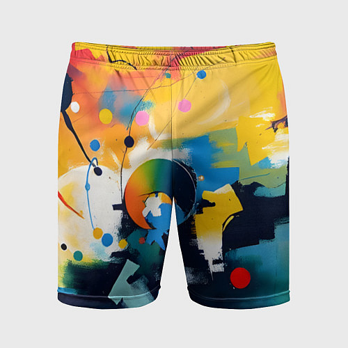 Мужские спортивные шорты Абстракция в деталях / 3D-принт – фото 1