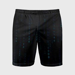Шорты спортивные мужские Color black blue, цвет: 3D-принт
