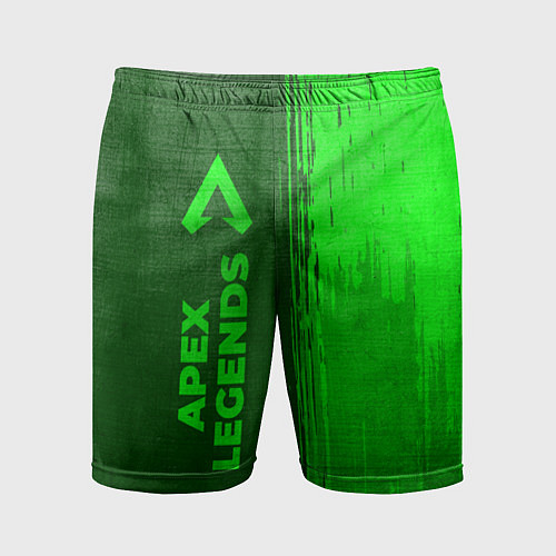 Мужские спортивные шорты Apex Legends - green gradient по-вертикали / 3D-принт – фото 1