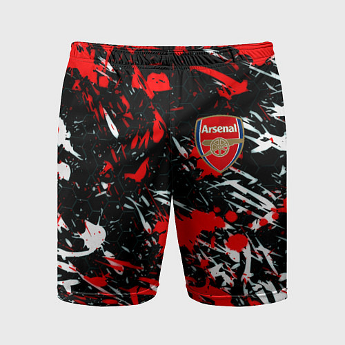 Мужские спортивные шорты Arsenal краски текстура / 3D-принт – фото 1