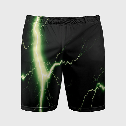 Мужские спортивные шорты Lightning yellow текстура / 3D-принт – фото 1