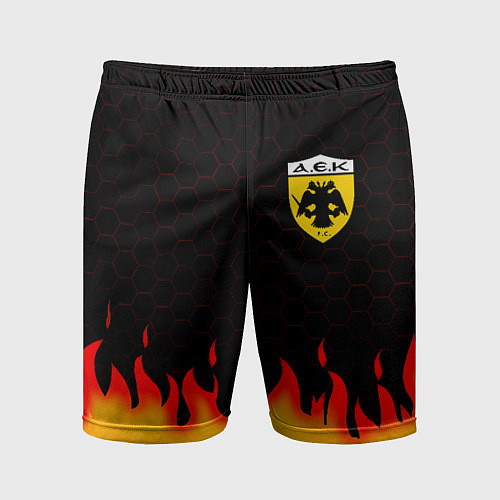 Мужские спортивные шорты AEK fire hexagon / 3D-принт – фото 1