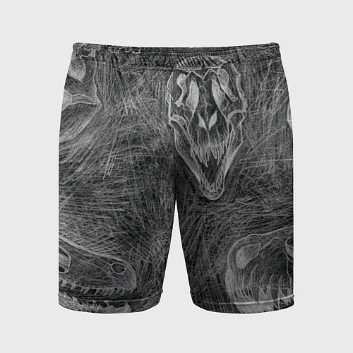 Мужские спортивные шорты Черепа динозавров - эскиз / 3D-принт – фото 1