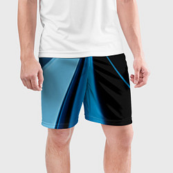 Шорты спортивные мужские Black blue, цвет: 3D-принт — фото 2