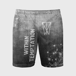 Мужские спортивные шорты Within Temptation - grey gradient вертикально