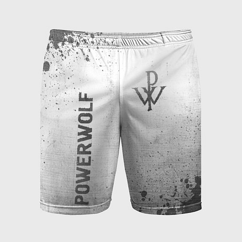 Мужские спортивные шорты Powerwolf - white gradient вертикально / 3D-принт – фото 1