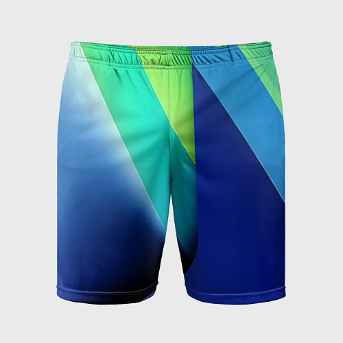 Мужские спортивные шорты Color blue green / 3D-принт – фото 1