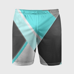 Шорты спортивные мужские Color black blue, цвет: 3D-принт