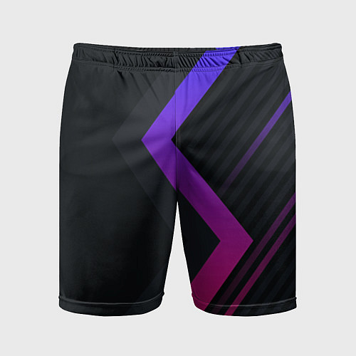 Мужские спортивные шорты Color black line / 3D-принт – фото 1
