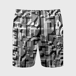 Мужские спортивные шорты Серый объёмный эффект